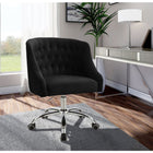 Meridian Furniture Arden Velvet Office Chair - Chrome - Office Chairs