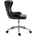 Meridian Furniture Hendrix Faux Leather Office Chair - Chrome - Office Chairs