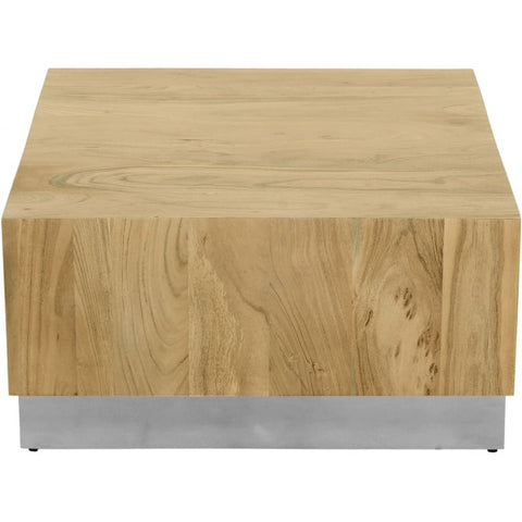 Meridian Furniture Acacia Square Coffee Table - Chrome - Coffee Tables