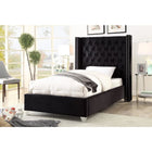 Meridian Furniture Aiden Velvet Twin Bed - Bedroom Beds