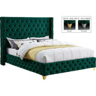 Meridian Furniture Savan Velvet King Bed - Bedroom Beds