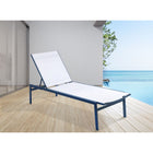 Meridian Furniture Santorini Outdoor Patio Chaise Lounge Chair - Blue Frame - Outdoor Furniture