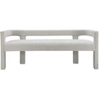 Meridian Furniture Athena Boucle Fabric Bench - Benches
