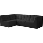 Meridian Furniture Relax Velvet Modular Sectional Sec4A - Sofas