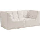 Meridian Furniture Relax Velvet Modular 68 Sofa - Cream - Sofas