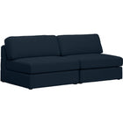 Meridian Furniture Beckham Linen Polyester Modular 76 Sofa S76B - Navy - Sofas