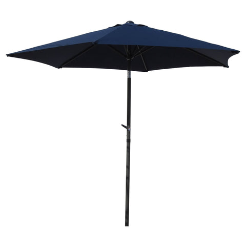 International Caravan Outdoor 8 Foot Aluminum Umbrella - Navy - Outdoor Furniture