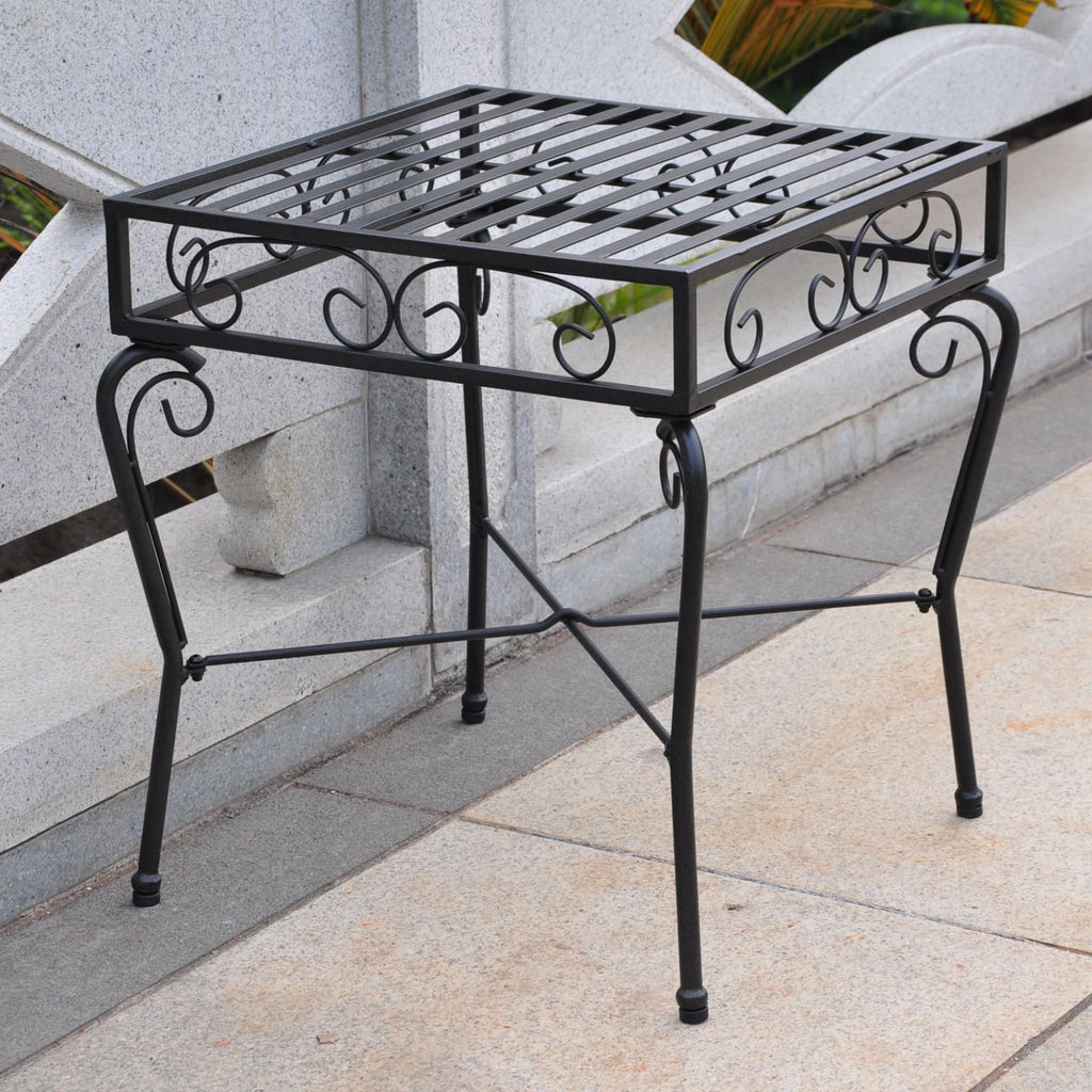 International Caravan Tropico Iron Side Table - Outdoor Furniture