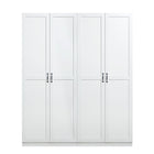 Manhattan Comfort Hopkins Storage Closet 4.0 in White - Set of 2-Modern Room Deco