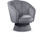 Meridian Furniture Swanson Velvet Accent Chair - Grey - Chairs