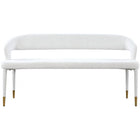 Meridian Furniture Destiny Boucle Fabric Bench - Cream - Benches