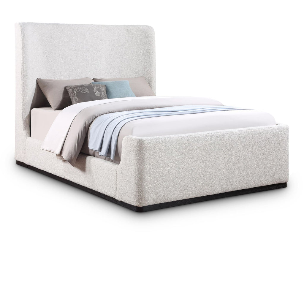 Meridian Furniture Oliver Boucle Fabric Full Bed - Bedroom Beds