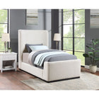 Meridian Furniture Oliver Boucle Fabric Twin Bed - Bedroom Beds