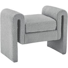 Meridian Furniture Stylus Boucle Fabric 31.5 Bench - Grey - Benches