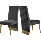 Meridian Furniture Porsha Velvet Dining Chair- Set of 2 - Dining Chairs