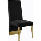 Meridian Furniture Porsha Velvet Dining Chair- Set of 2 - Black - Dining Chairs