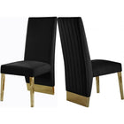 Meridian Furniture Porsha Velvet Dining Chair- Set of 2 - Dining Chairs