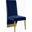 Meridian Furniture Porsha Velvet Dining Chair- Set of 2 - Navy - Dining Chairs