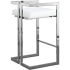 Meridian Furniture Ezra Faux Leather Counter Stool - Chrome - Stools