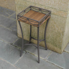 International Caravan Valencia Resin Wicker/Steel Square Plant Stand - Outdoor Furniture