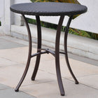 International Caravan Barcelona Resin Wicker/Aluminum 28 Round Table - Chocolate - Outdoor Furniture