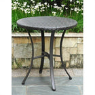 International Caravan Barcelona Resin Wicker/Aluminum 28 Round Table - Black - Outdoor Furniture