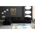 Meridian Furniture Plush Velvet Standard Cloud Modular Down Filled Overstuffed Reversible Sectional 5A - Living Room Furniture