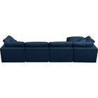 Meridian Furniture Plush Velvet Standard Cloud Modular Down Filled Overstuffed Reversible Sectional 5A - Living Room Furniture