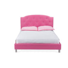 Baxton Studio Canterbury Pink Leather Contemporary Full-Size Bed - Bedroom Furniture