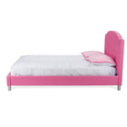 Baxton Studio Canterbury Modern and Contemporary Hot Pink Faux Leather Queen Size Platform Bed - Bedroom Furniture