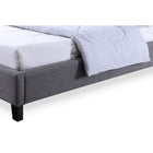 Baxton Studio Hillary Modern and Contemporary Queen Size Grey Fabric Upholstered Platform Base Bed Frame - Bedroom Furniture