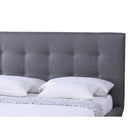 Baxton Studio Jonesy Scandinavian Style Mid-century Grey Fabric Upholstered Full Size Platform Bed - Bedroom Furniture