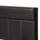 Baxton Studio Solo Modern and Contemporary Black Faux Leather Full Size Platform Bed - Kids Room Furniture