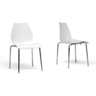 Baxton Studio Overlea White Plastic Modern Dining Chair - Dining Room