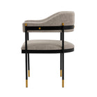 Manhattan Comfort Modern Lia Boucle Dining Armchair in Stone