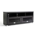 Baxton Studio Swindon Modern TV Stand with Glass Doors - Living Room Furniture