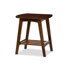 Baxton Studio Sacramento Mid-century Modern Scandinavian Style Dark Walnut End Table - Living Room Furniture