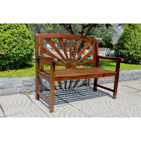 International Caravan Acacia Sapporo Bench - Outdoor Furniture